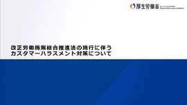 改正労働施策総合推進法の施行に伴うカスタマーハラスメント対策等について(厚生労働省)