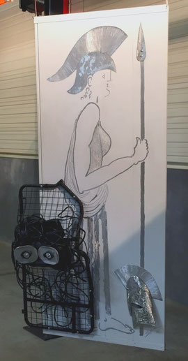 ATHENA portrait en pied (sculpture 2014) Hauteur 2 metres