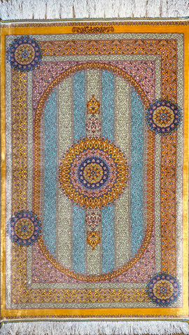 QUM SILkポシティ90x60 - ペルシャ絨毯 キリム ペルシャン QUM SILkポシティ90x60 - ペルシャ絨毯 キリム ペルシャン