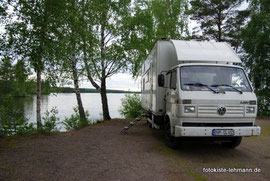 Unser Stellplatz am See „ Viken „