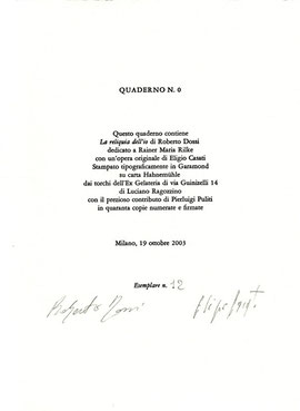 colophon numerato e firmato