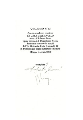 colophon numerato e firmato