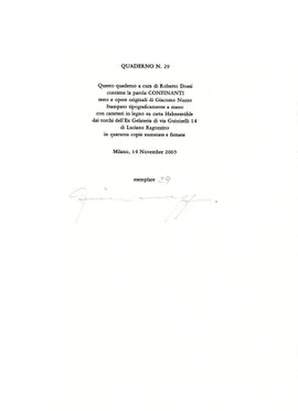 colophon numerato e firmato