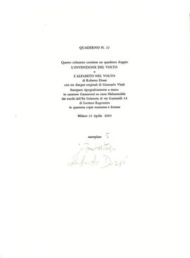 colophon numerato e firmato