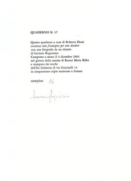 colophon numerato e firmato