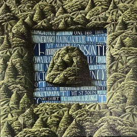 'Auckland mountain' 50 x50 cm oil on canvas 2025 Sold