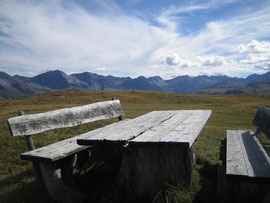 Rast mit Blick zum Mattjischhorn/Hochwang