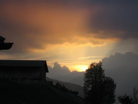 Sonnenuntergang aus meinem Wohnzimmer in "Fraumatta" Praden