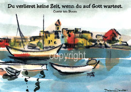 christliche Karten, du verlierst keine Zeit, wenn du auf Gott wartest