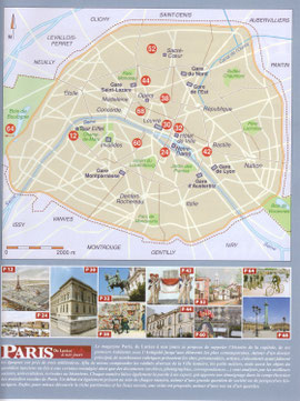 Localisation des articles sur un plan de Paris.