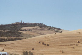 Entering Pienza