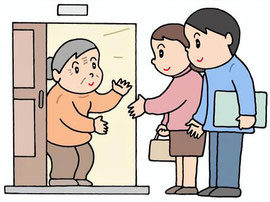 介護ヘルパーの訪問のイメージ