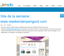 www.weekendenperigord.com site jimdo de la semaine