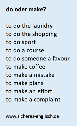 do oder make englisch