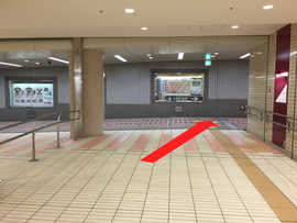 チケットバンク金沢駅前店へのアクセス（金沢駅地下）