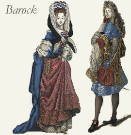 Barocke Frauen- und Herrenmode