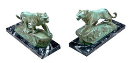 A pair of lions-bookends, Art Déco Wiesbaden Regine Schmitz-Avila
