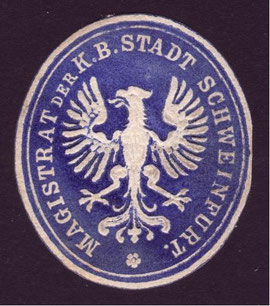 Siegelmarke des königlich-bayerischen Magistrats Schweinfurt