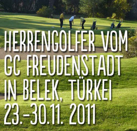Golfwoche im Calista-Golf-Resort, Belek. 2011. Golf-Club Freudenstadt. Foto Rainer Sturm stormpic.de