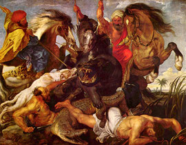 Peter Paul Rubens: "Nilpferdjagd" (1615-1616)