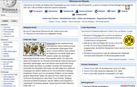 22. April 2012: Artikel des Tages auf Wikipedia