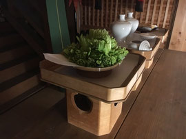 日供祭の神饌 蕗の薹