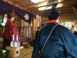 大祭典終了後の宮司挨拶