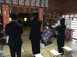 JR西日本米子車掌区「合格祈願切符」祈願祭