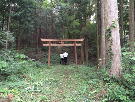 御陵へ続く参道の鳥居