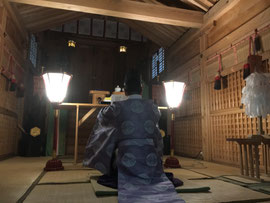樂樂福神社の御玉串と開運護符の遷霊祭