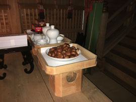 日供祭の神饌に「栗」