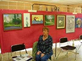 Mado durant l'expo de la Chapelle aux Pots (octobre 2010)