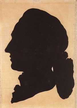 1780 aus weißem Papier ausgeschnitten, schwarz unterlegt.