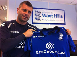 Paul Robinson mit Trikot von Birmingham City