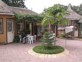 The courtyard of our hotel, towards the restaurant.