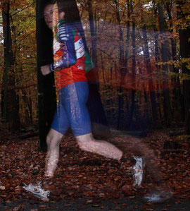 Hier bin ich beim Joggen: hält fit und bläst das Hirn nach der Arbeit frei...
