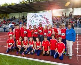 Die erfolgreichen Nachwuchsathleten aus Rhede und Sonsbeck mit Trainerin Heidi Langguth.