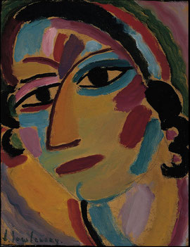 Alexej von Jawlensky: Mystischer Kopf, Galka. 1917, gemeinfrei