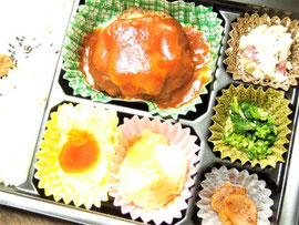 ロケ弁　マスタードハンバーグ