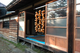 縁側の干し柿