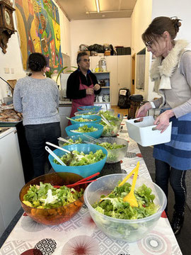 salades fraîches et colorées