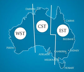Australiens Zeitzonen