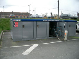 le velobox sur la place de la gare