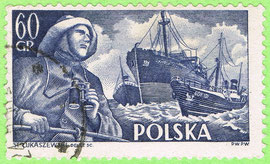 PL - 1956 - statek i rybak
