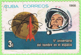 Cuba 1966 5th anniversary of man in space
