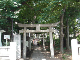 　　　自由が丘熊野神社の一の鳥居