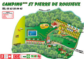 Plan camping St pierre de Rousieux