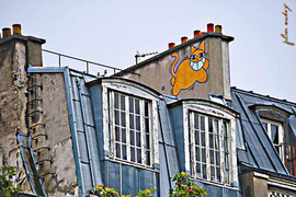 Le chat - graffiti sur pignon