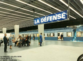 Inauguration en 1970 de la station La Défense