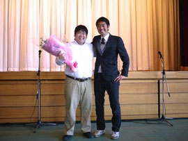 田口くんと清水先生の終演後の2ショット。